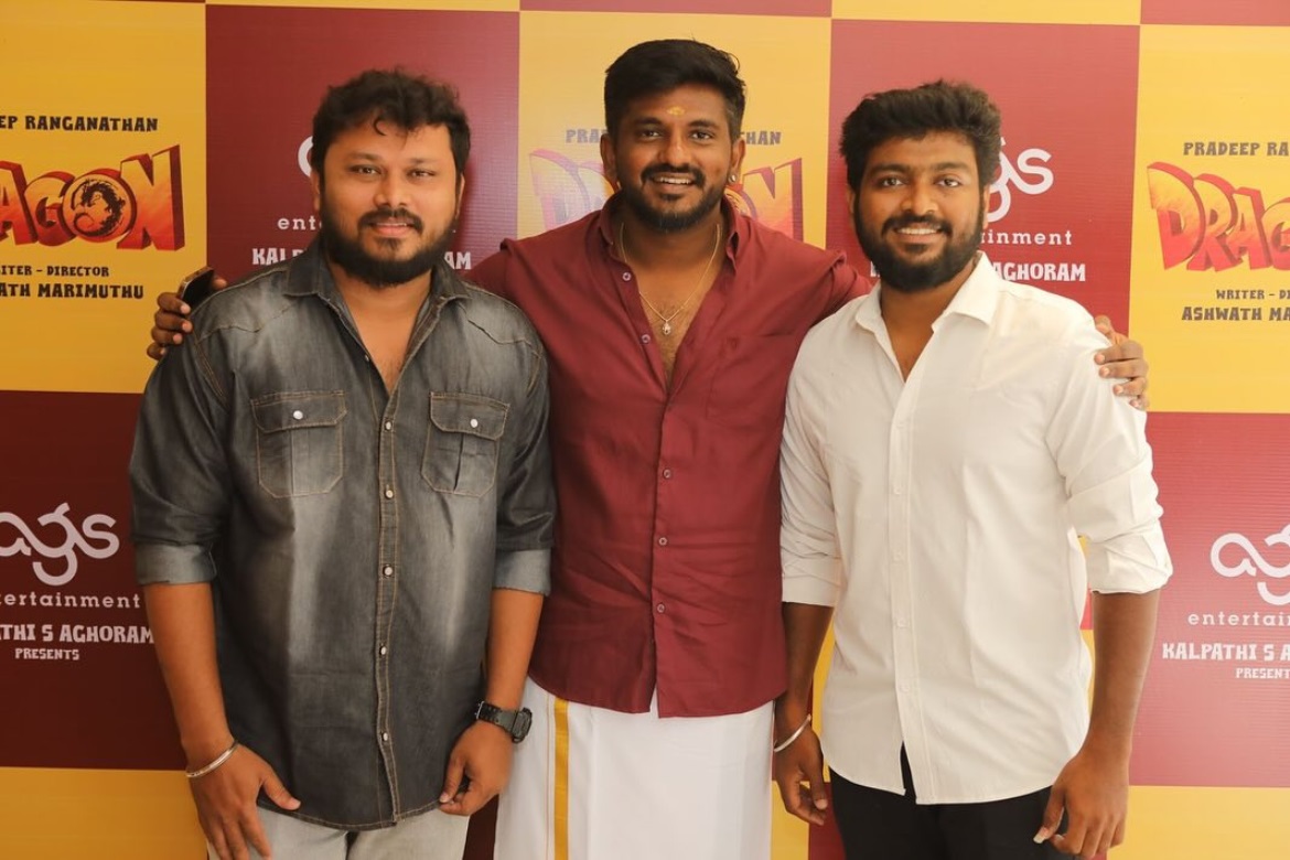 VJ Siddhu and Harshath Khan in Dragon Movie announcement